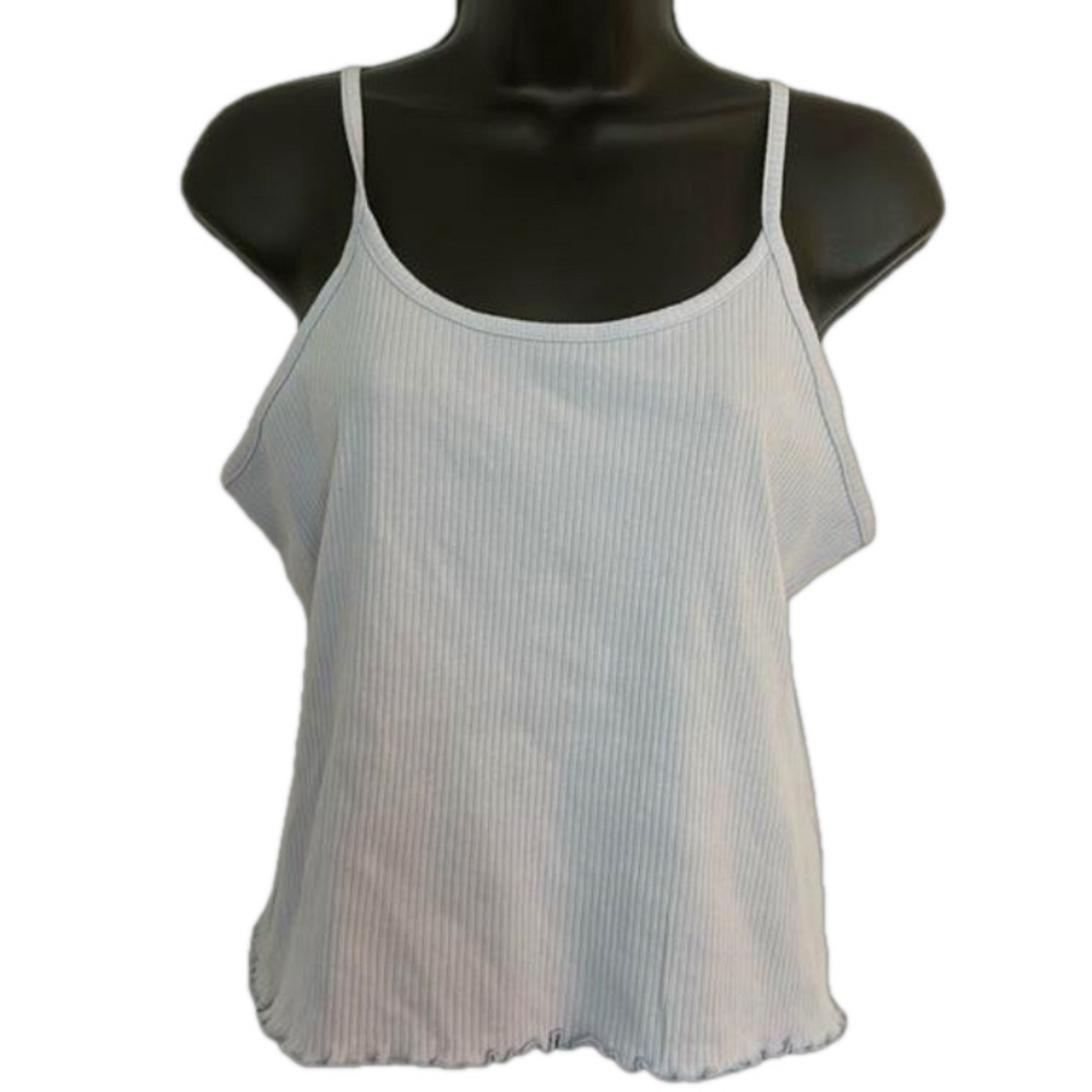 Tranquil & True Lett Hem Cami Blue Women Size Large